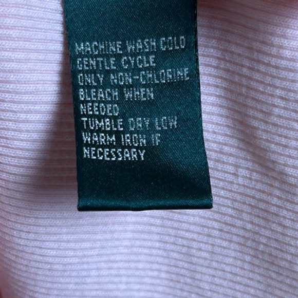 Lauren Ralph Lauren Tank, 100% Cotton, Light Peach, Large - Picture 4 of 4